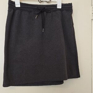 Lululemon Start Anew Athletica Heathered Gray Black Skirt Sz M/L